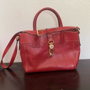 Dooney & Bourke Red Florentine Leather Amelia Tote